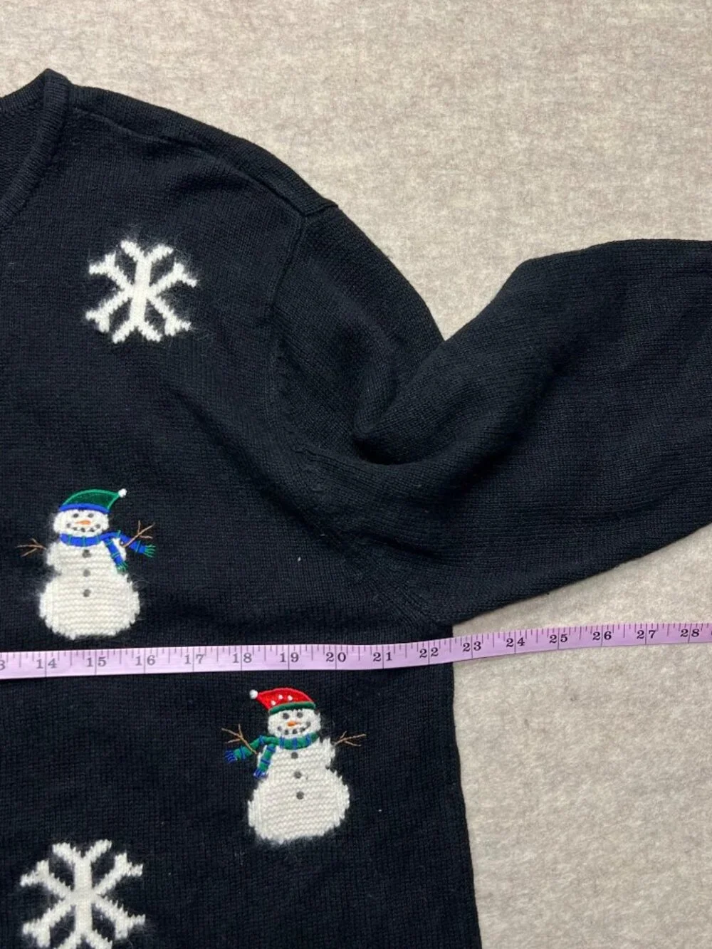 Vintage Crystal Kobe Snowman Cardigan Sweater Ugly Christmas Holidayinter sweate - Picture 7 of 8